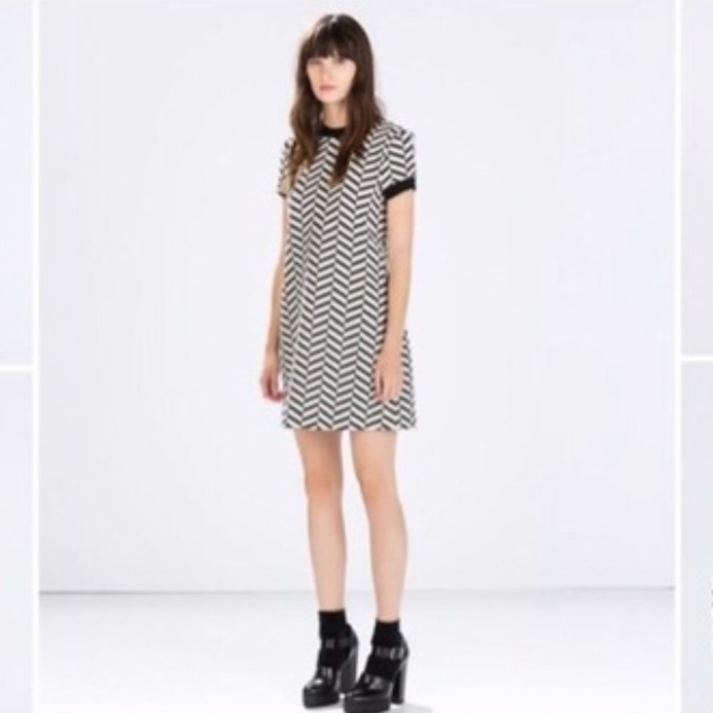 🦓Zara🦓 Geometric Argyle Print Dress
